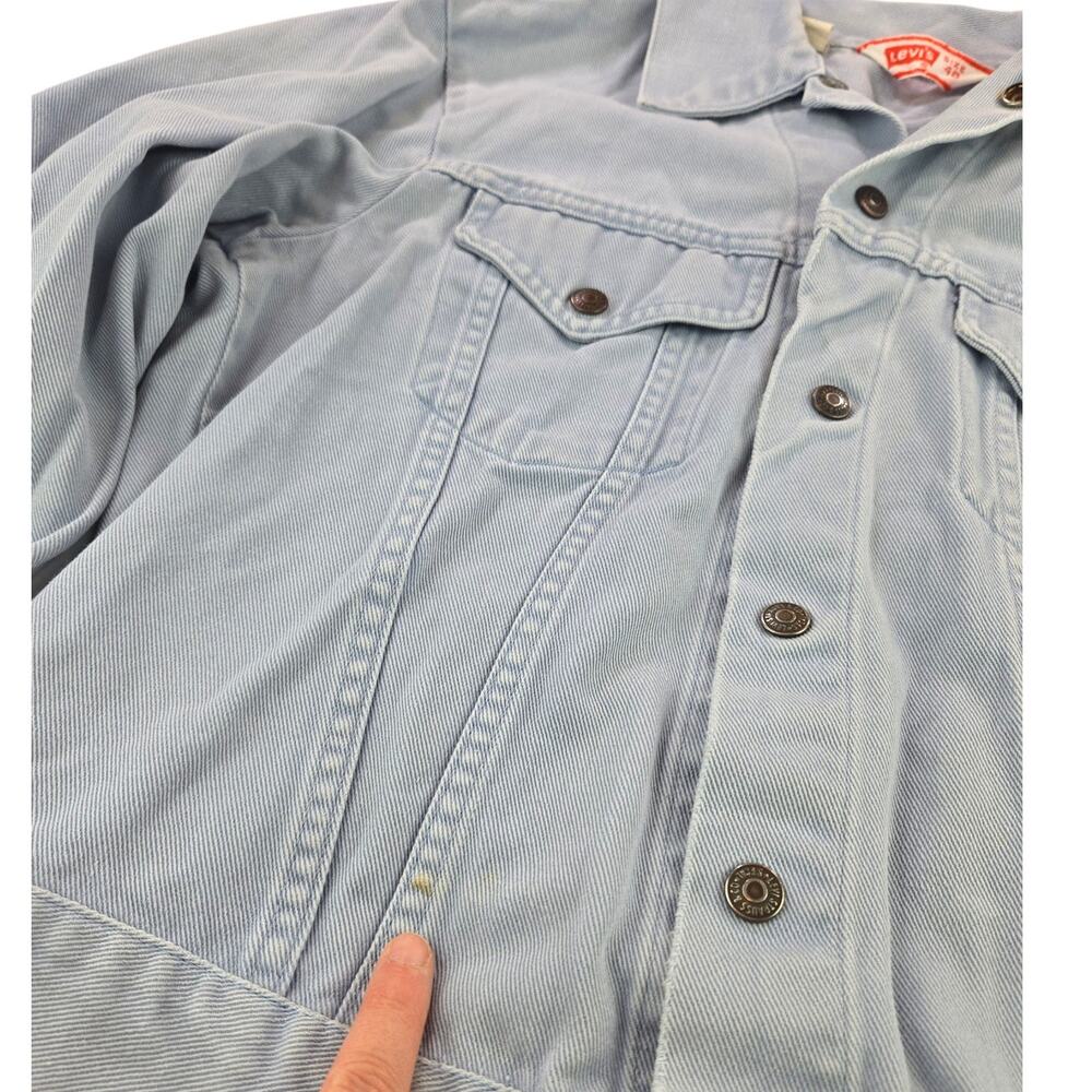 Levi's | Vintage 1970's Light Blue Jean Jacket | Size 40 (Medium) - Picture 4 of 6